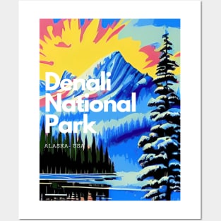 Denali National Park hike Alaska United States Posters and Art